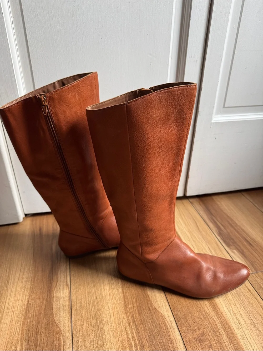 Kork-Ease Tall Leather Riding Boots in Cognac